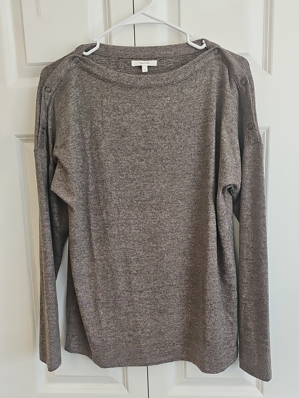 Maurices Heathered Gray Knit Sweater Top